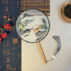 Embroidered Round Hand Fan with Tassel, Chinese Classical Style