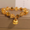 Yellow Candy Agate and Glow Glass Lucky Bag Bracelet