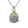 Yellow God of Wealth Pendant Necklace, Copper Buddha Amulet