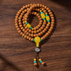 Bodhi Seed Mala Necklace with Dzi Bead Accents