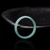 Natural Jade Ring Blue Water Ice Variety Polished Stone Band