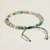 Moss Agate Lucky Balance Bracelet with Gold-Tone Beads