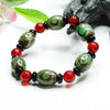 Nine-Eye Dzi Bead Black Agate Bracelet