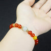 Agate Bead Bracelet, Single or Double Wrap Style