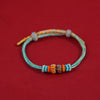 Handmade Braided Cord Bracelet with Gradient Beads