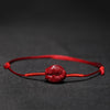 Cinnabar Braided Bracelet with Pixiu, Lotus and Koi Symbols