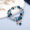 Double Wrap Bracelet with Tiger Eye and Flower Charm