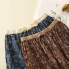 Floral A-line Elastic Waist Women's Skirt With Pockets