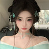 Flower Leaf Pearl Peace Tassel Hairpin