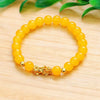 Pixiu Bracelet with Glass Beads and Gold-Tone Charm
