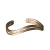 Matte Brass Cuff Bracelet with Textured Rope Knot Design
