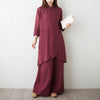 Women's Meditation Cloth Red Cotton Linen Zen Outfit Set