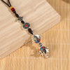Handwoven Keychain with Prayer Wheel and Vajra Charms