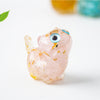 Crystal Chip Resin Cat Figurine Desktop Ornament