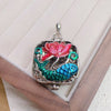 Koi Fish Lotus Copper Prayer Box Necklace Pendant