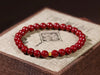 Red Cinnabar Bracelet for Women, Handmade Beaded Jewelry