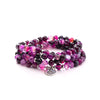 108 Mala Beads Bracelet Natural Stone Lotus Charm