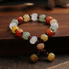 Golden Silk Jade Gourd Charm Bracelet
