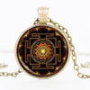 Sacred Sri Yantra Time Gemstone Necklace Pendant