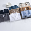 Men's Linen Cotton Long Sleeve Stand Collar Casual Shirt