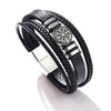 Handmade Leather Bracelet with Titanium Steel Buckle