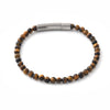 Stainless Steel Stone Bead Bracelet for Men and Women