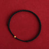 999 Gold Mini Three Beads Design Luck Rope Bracelet Anklet