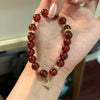 Red Crystal Eight-Pointed Star Charm Bracelet