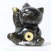 Lucky Cat Crystal Figurine, Resin Decor