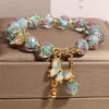 Butterfly Charm Rose Flower Liuli Bracelet