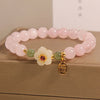 Rose Quartz and Hetian Jade Peach Blossom Fu Bracelet