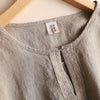Women's Linen Cotton Top with Embroidery
