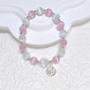Cat's Eye and Aquamarine Bracelet with Fu Charm