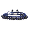 Beaded Braided Bracelet Set with Stone Charms