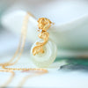 White Koi Fish Wealth Prosperity Necklace Pendant
