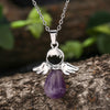 Little Angel Wings Natural Crystal Luck Necklace Pendant