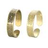 Brass Lotus Heart Sutra Cuff Bracelet Bangle