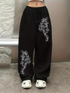 Dragon and Moon Wide Leg Pants for Women