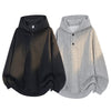 Black and light grey men's hoodies with twisted knit patterns