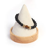 Faceted Tiger Eye and Black Bead Bracelet for Men and Women
