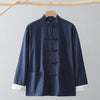 Men's Cotton Linen Tang Suit Jacket Chinese Frog Button Shirt
