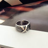 Engraved Open Cuff Bangle and Ring Set
