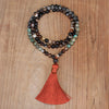 108 Stone Mala Beads Turquoise Bracelet Necklace Set