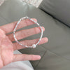 Good Luck Bracelet with Pearl and Irregular Silver Beads