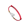 999 Silver Flying Horse Braided Bracelet