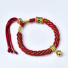 Tibetan Style Bell Charm Bracelet with Colorful Rope