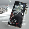 Embroidered Floral Wallet with Bead Charm, Long Clutch Purse