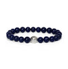 Stone Bead Bracelet with Crown Charm