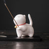 Ceramic Cat Incense Burner Cute Animal Decoration