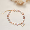 Gold Plated Pearl Elephant Charm Sincerity Bracelet